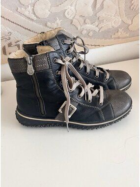 Rieker Z4213-45 lace-up boots zipper warm lining hiking boot 37 6.5